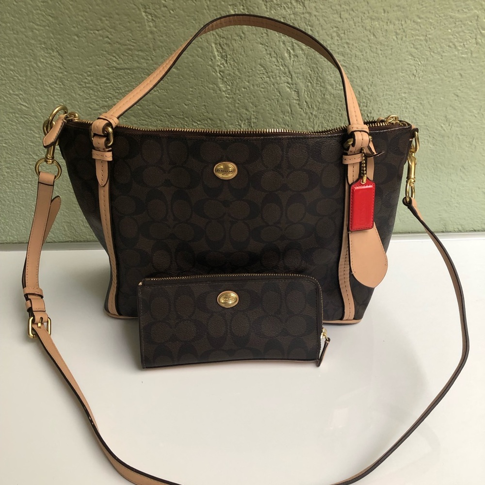 Coach bag and wallet set